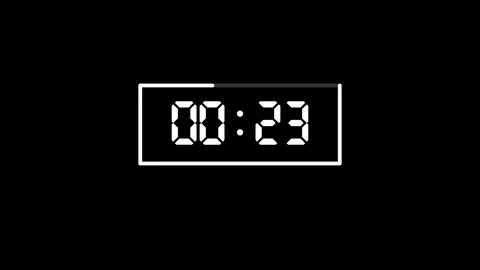 30 seconds countdown timer rectangle shape animation Stock Footage 321197877