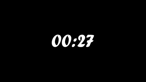 30 seconds digital countdown timer animation on black background. 4k video Vidéo 340563335