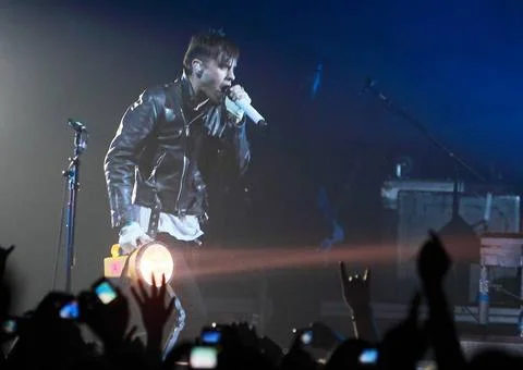  30 Seconds to Mars, Konzert in der Arena Treptow in Berlin, Saenger (und ... Stock Photos