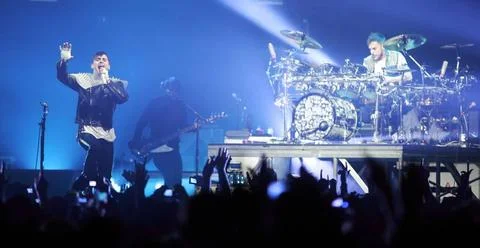 30 Seconds to Mars, Konzert in der Arena Treptow in Berlin, Saenger (und ... Stock Photos