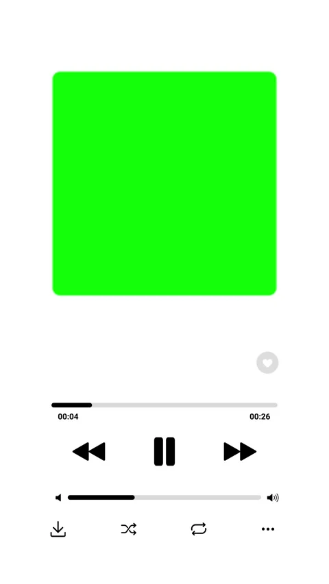 30 seconds music player UI animation with a white background and a progress bar Stock Footage 314246774