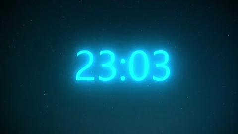 30 Seconds Neon Countdown Timer Video stock 315686967