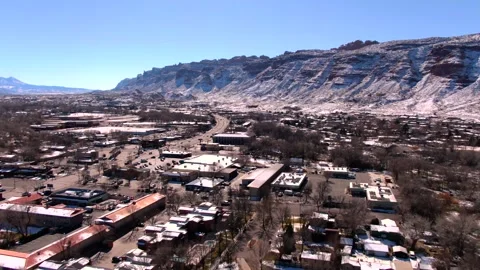 30 seconds over Moab Utah during the winter Video stock 329544880