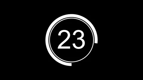 30 Seconds Timer Clock Countdown Landscape Black White Screen Stock Footage 281793401