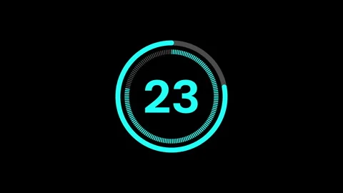 30 seconds timer countdown with circle animation Stock Footage 311271777