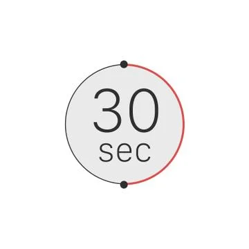 30 seconds timer, stopwatch or countdown icon. Time measure. Chronometr icon Stock-Illustration
