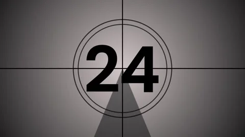 30 seconds vintage countdown timer animation Isolated on white background Stock Footage 327023967