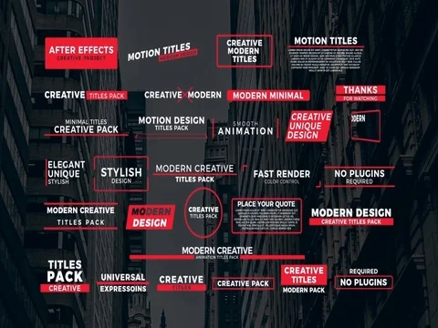 30 Simple Titles Stock After Effects