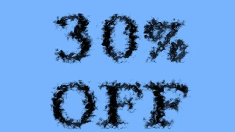 30% Off smoke text effect sky isolated background Stock Footage 139611621