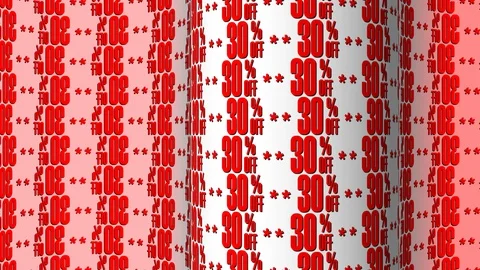 30 Text Motion Background With Text Message 30 Percent Off Red Letters Stock Footage 116854367