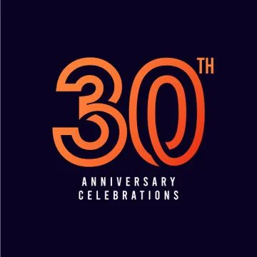 30 Th Anniversary Celebration Vector Template Design Illustration Illustrazione stock