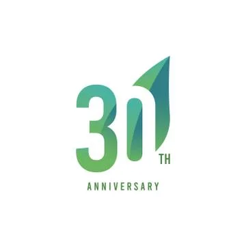 30 th Anniversary Logo Vector Template Design Illustration Stock Illustration