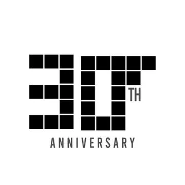 30 th Anniversary Pixel Model Vector Template Design Illustration Stock Illustration