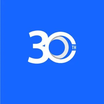30 Th Anniversary Vector Template Design Illustration Stock Illustration