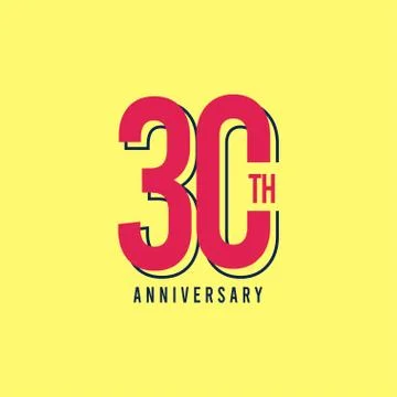 30 Th Anniversary Vector Template Design Illustration Stock Illustration