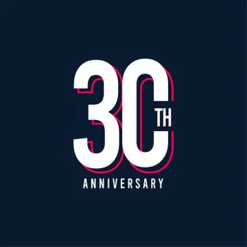 30 Th Anniversary Vector Template Design Illustration Stock Illustration