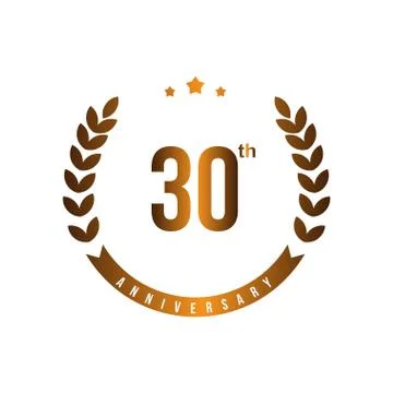 30 Th Anniversary Vector Template Design Illustration Stock Illustration