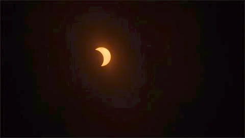 30% View of the Eclipse. Stock Photos