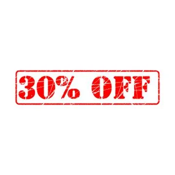 30% off on white background. thirty five Percent Off Promotional Advertising Stock Illustration