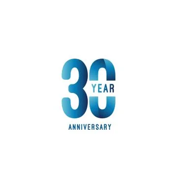 30 Year Anniversary Vector Template Design Illustration Stock Illustration