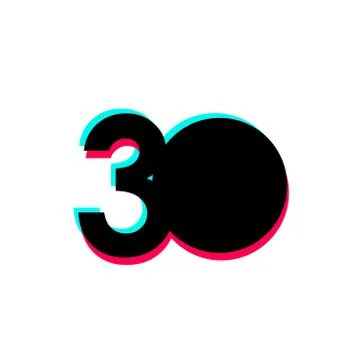 30 Year Anniversary Vector Template Design Illustration Stock Illustration