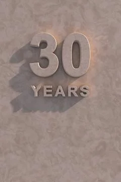 30 years 3d text Stock Illustration