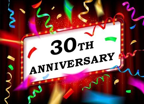 30 years. With the anniversary. Stock Illustration