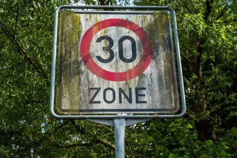 30 Zone Sign Stock Photos
