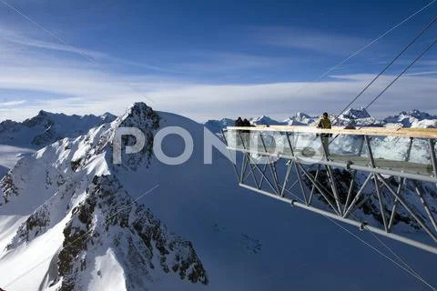 3000 meters Virgin Piste Tryol Austria Stock Photos