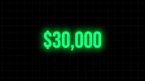 30000 dollar number counting animation finance growth motion Stock Footage 330539656