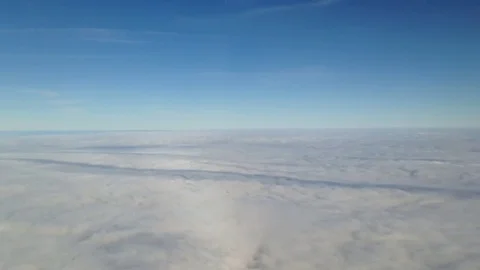 30000 Feet Above Clouds Smooth Time-lapse Air Plane Window Stock Footage 76831468