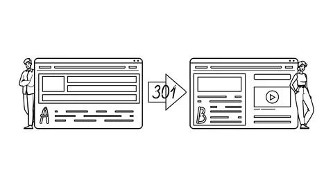 301 redirect vector イラスト素材