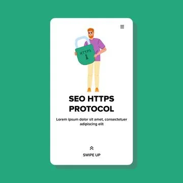 301 seo https protocol vector Ilustração Stock