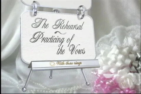 3012C The Rehearsal Practicing of the Vows Stock Footage 774323
