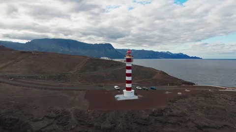 Drone Pull Out of Faro de Punta Sardina Lighthouse, Gran Canaria Drone Pull Out of Faro de Punta Sardina Lighthouse, Gran Canaria