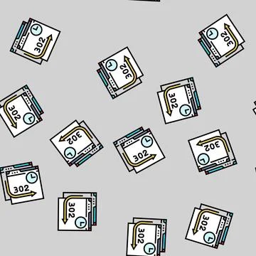 302 redirect seo vector seamless pattern 스톡 일러스트