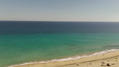Cliff Edge Drop to Esquinzo Beach, Jandia, Fuerteventura - Aerial Drone