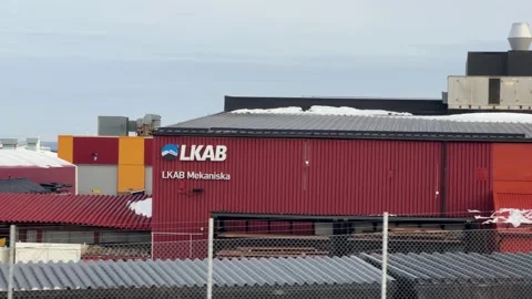 304 LKAB Iran ore mine in Kiruna during winters Northernmost mining in Arcti Stock Footage 304752872