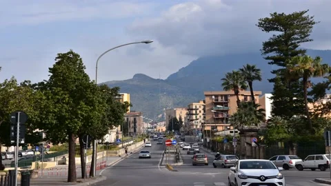 30FPS Timelapse of car traffic at rush hour in Palermo Sicily Italy Stock Footage 135756828