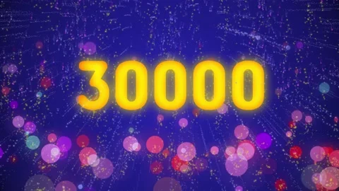 30k Counter. Celebration video introduction for the reaching 30000 subscribers. Video stock 131614101