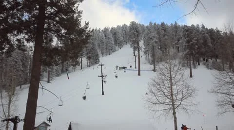 30p HD The southern most ski area in the US Mt. Lemmon, AZ -5 Stock Footage