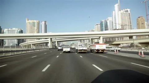 30sec time-lapse shot from the car Stock Footage 3980217