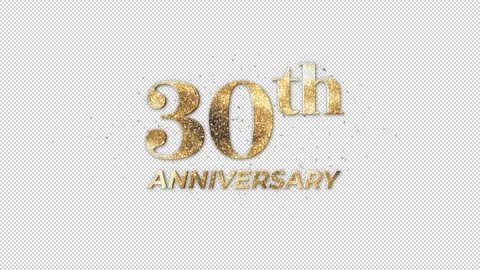 30th Anniversary Animation Text, Alpha C... | Stock Video | Pond5
