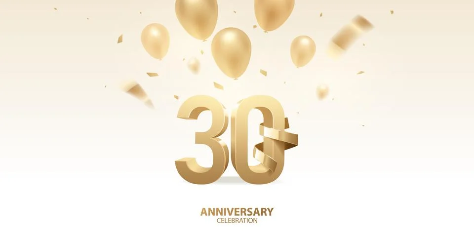 30th Anniversary Celebration Background Illustrazione stock