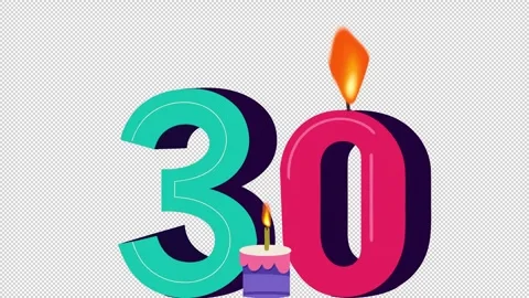30th Anniversary Celebration with Cake Stock Footage 338058053
