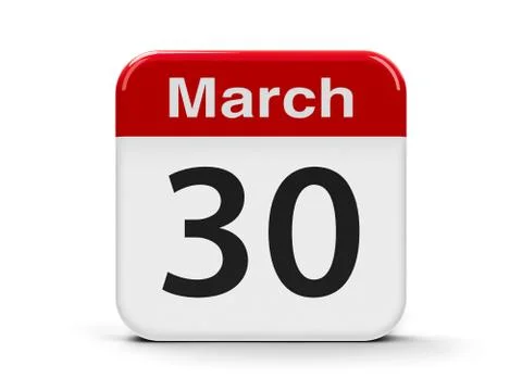 30th March Stock Illustration