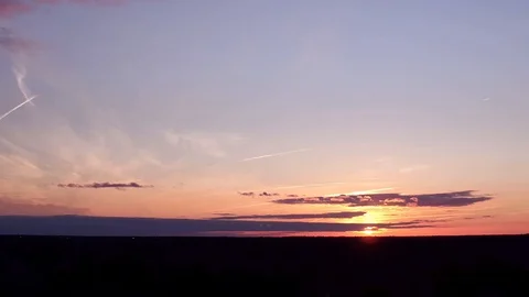 30X timelapse of January sunset Stock Footage 122707854