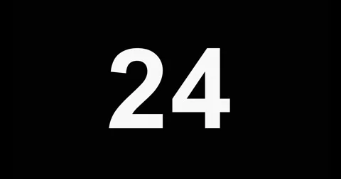 31. 4K Resolution. Countdown of 31 seconds, with black background Stock Footage 235912728