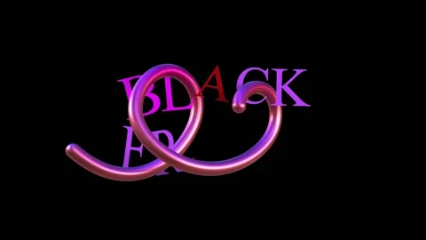 31 Animation Text Cartoon Effect Black Friday v5 库存影片 133057917