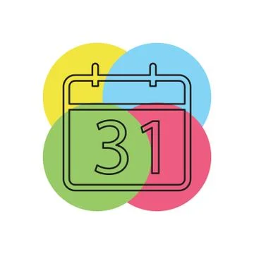 31 day Calendar icon. vector Illustrazione stock